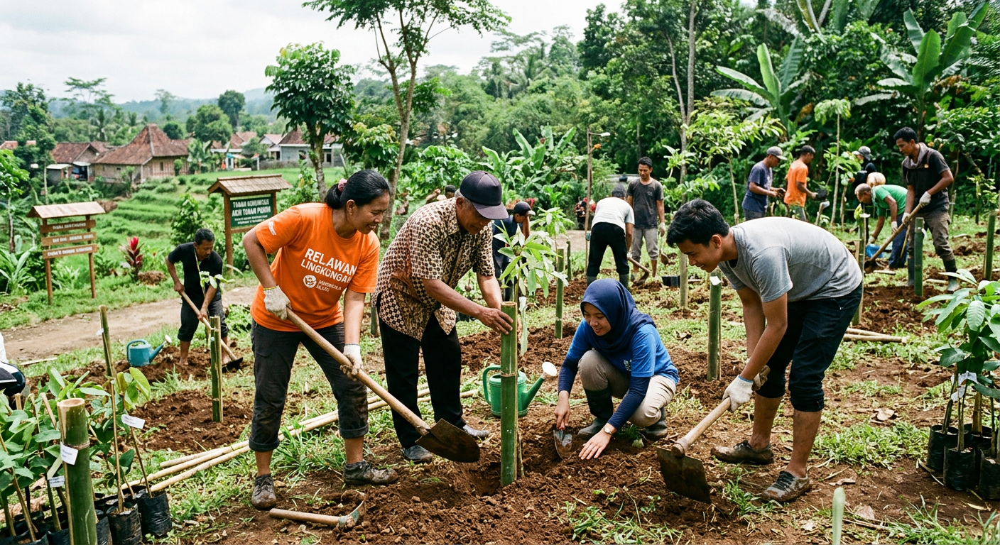 LIVESGP KLATEN Hijau - Program lingkungan seperti gotong royong dan penanaman pohon.